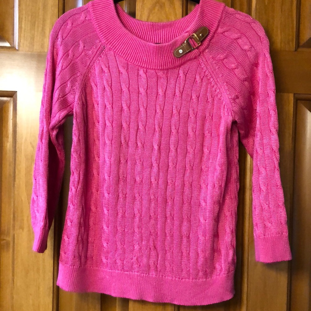 Ralph Lauren Lightweight Petite Pink Sweater in good condition